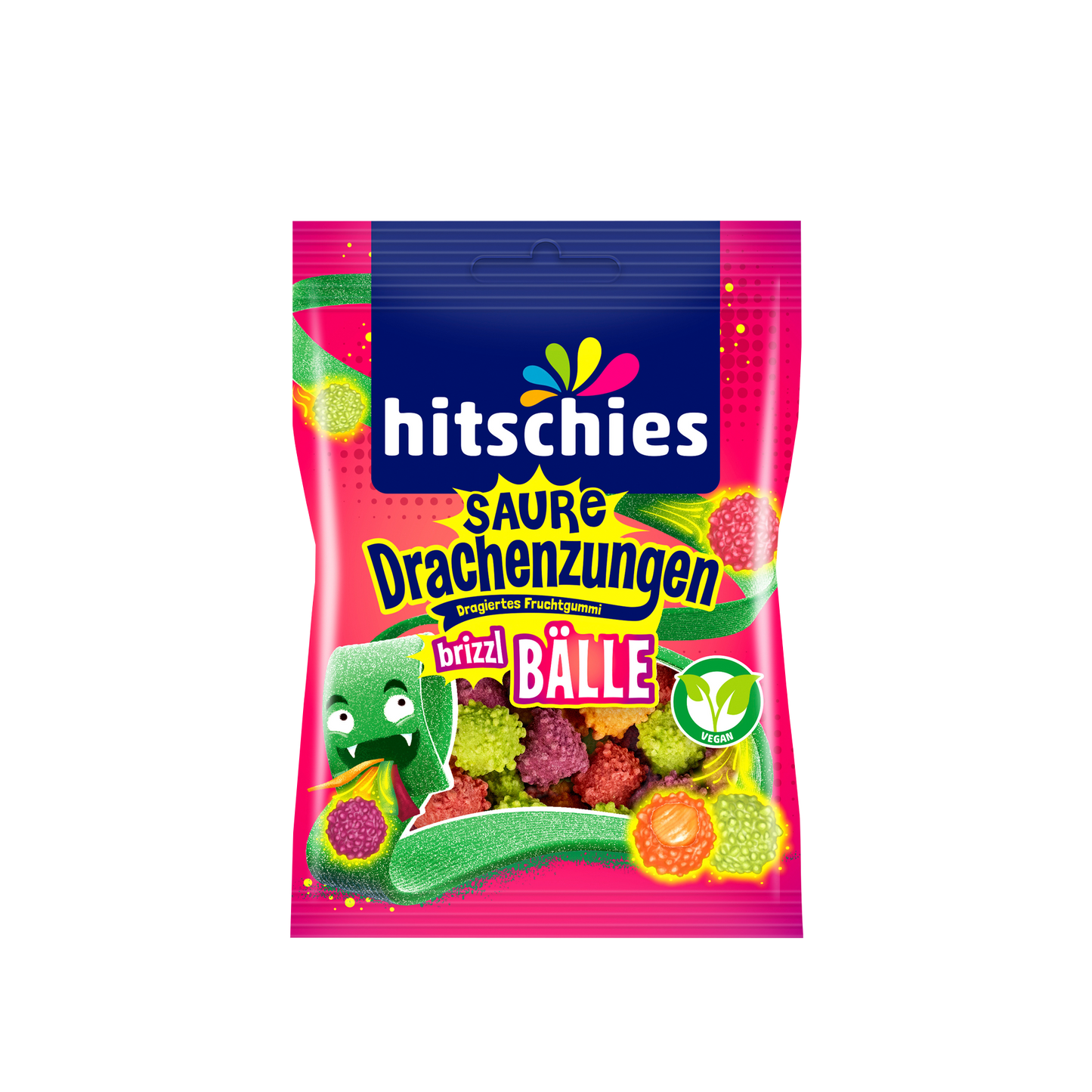Hitschies Saure Drachenzungen Brizzle Bälle 100g