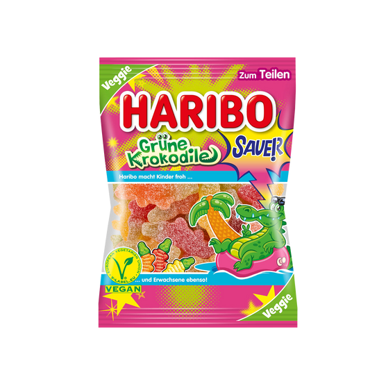 Haribo Veggie Grüne Krokodile Sauer 175g