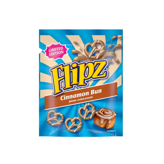 McVities Flipz Cinnamon Bun flavor coated pretzel 90g