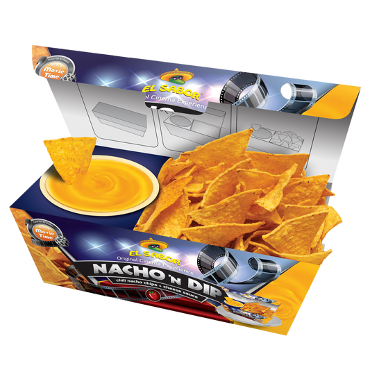 Nacho N Dip Chili Nacho Chips + Cheese Souce 175g